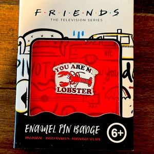 “Friends” You Are My Lobster Silver Enamel Pin New In Box Gift